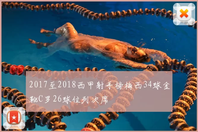 2017至2018西甲射手榜梅西34球金靴C罗26球位列次席