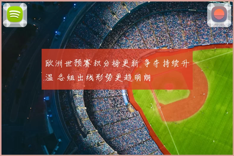 欧洲世预赛积分榜更新 争夺持续升温 各组出线形势更趋明朗